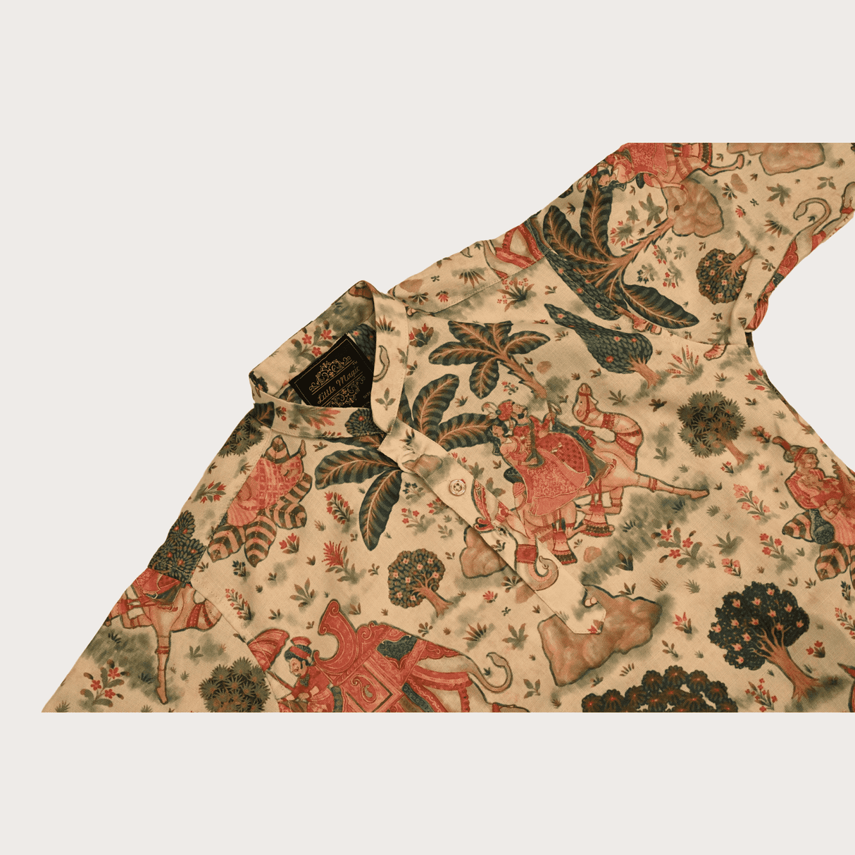 Boys Traditional Printed Chuddidar Kurta Set - Green