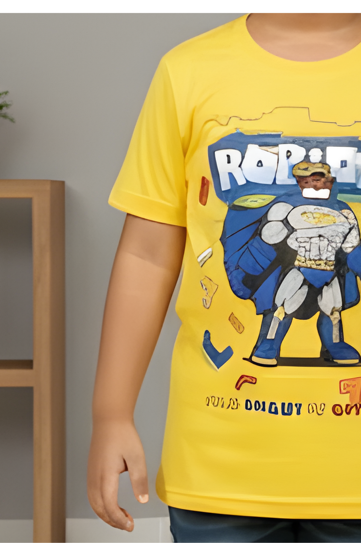 Boys' "Roblox Knight of Gotham" Yellow Graphic T-Shirt
