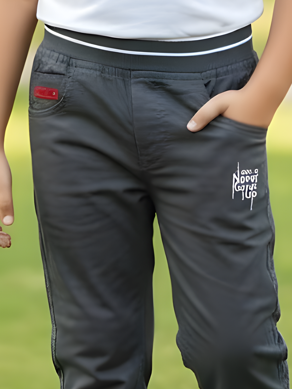 Boys' Essential Slate Grey Comfort-Waist Pants