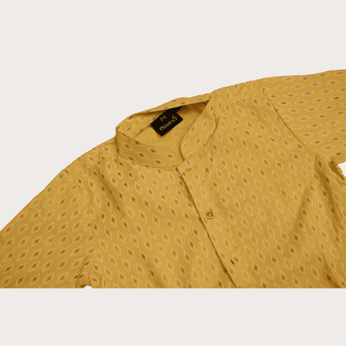 Boys Traditional With Work Chudidar Kurta Set - Yellow