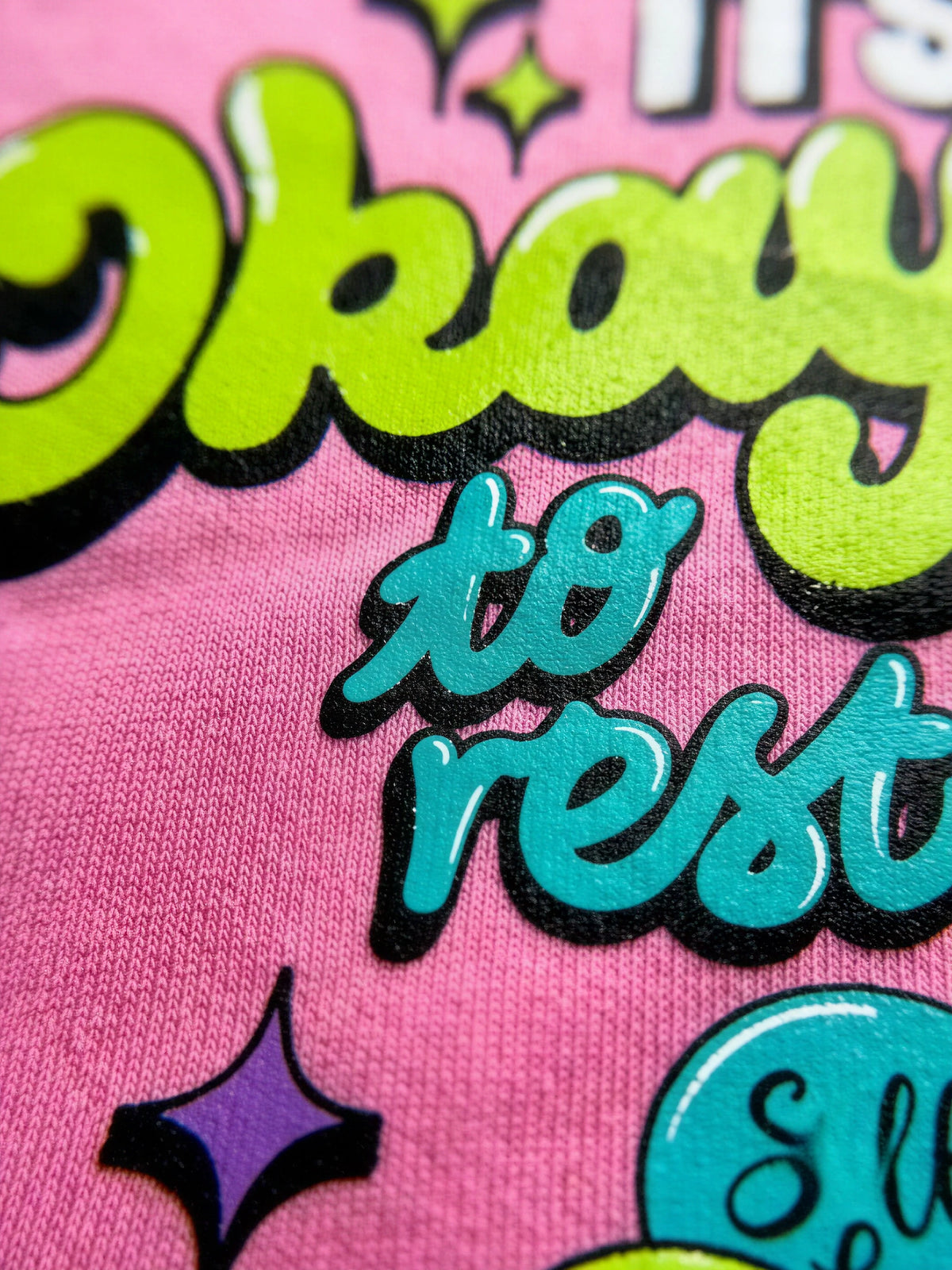 Pink Graphic Print Sweatshirt Girls Coordinate Set