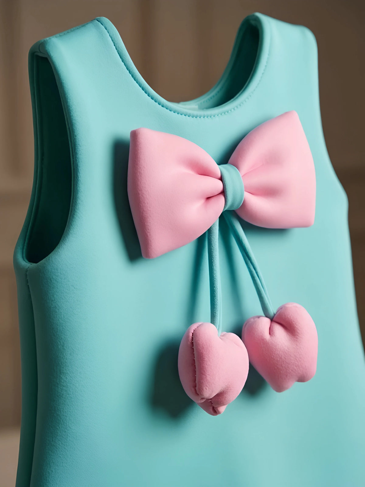 Green Bow Ruffle Detail Frocks