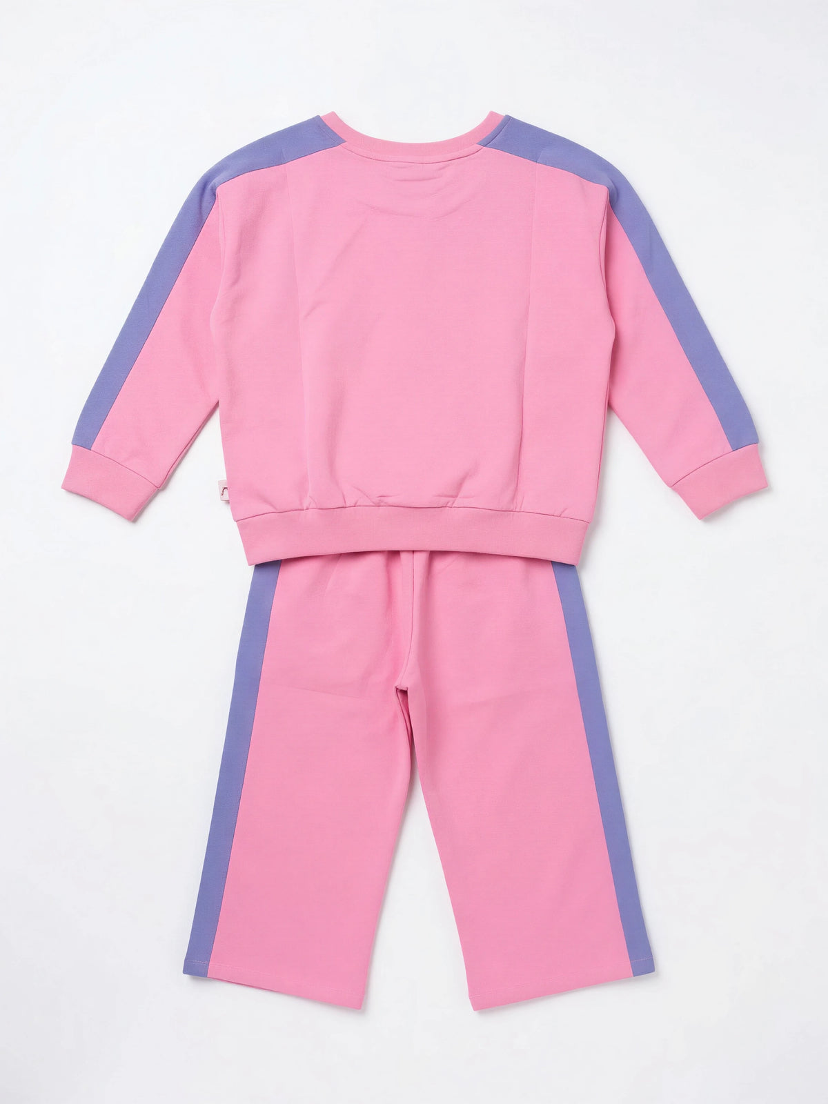 Pink Graphic Print Sweatshirt Girls Coordinate Set Kids Casual Wear