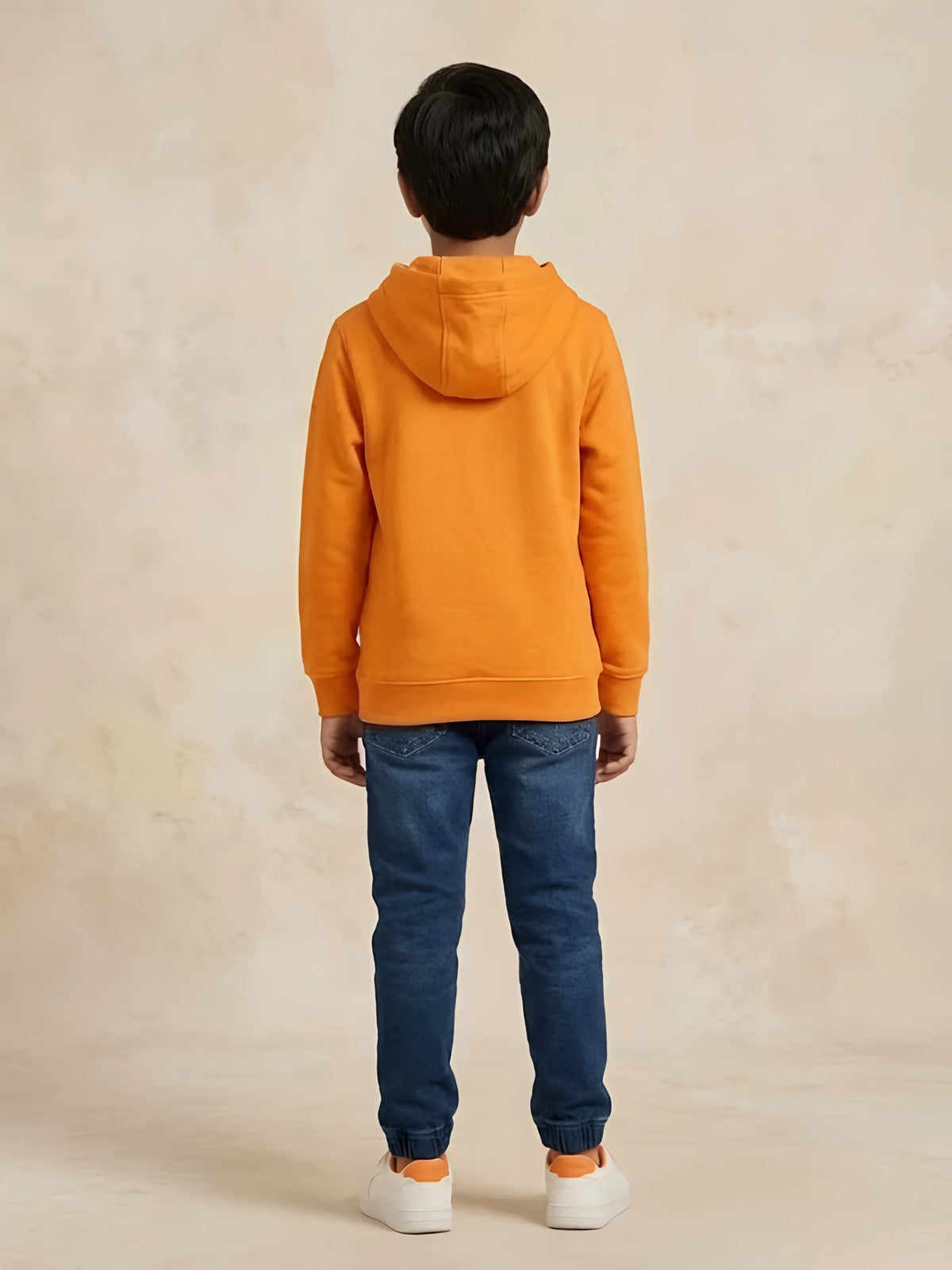 Boys Orange Oxford University Hooded T-Shirt