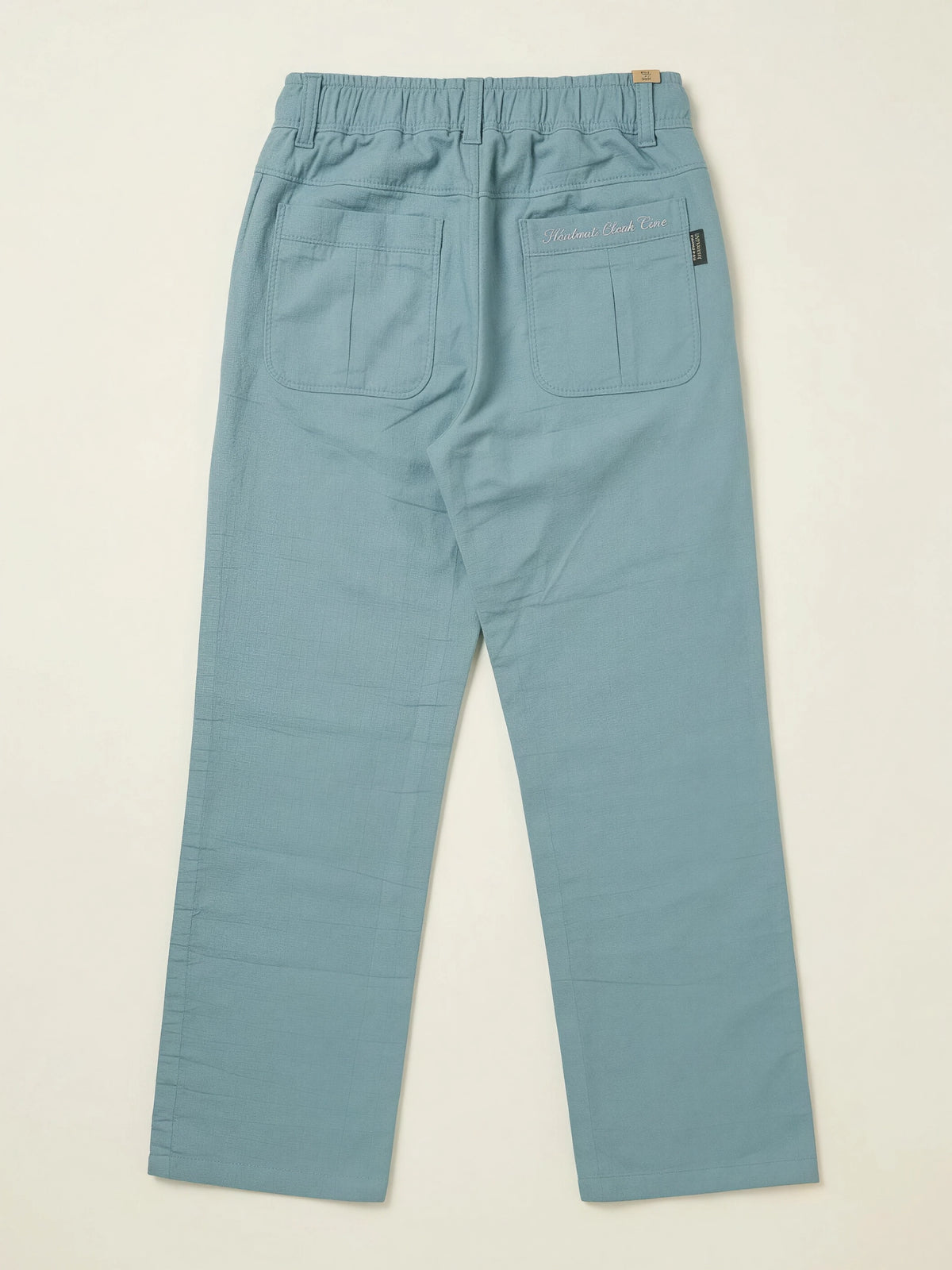 Boys Blue Casual Stretch Trousers with Drawstring Accent