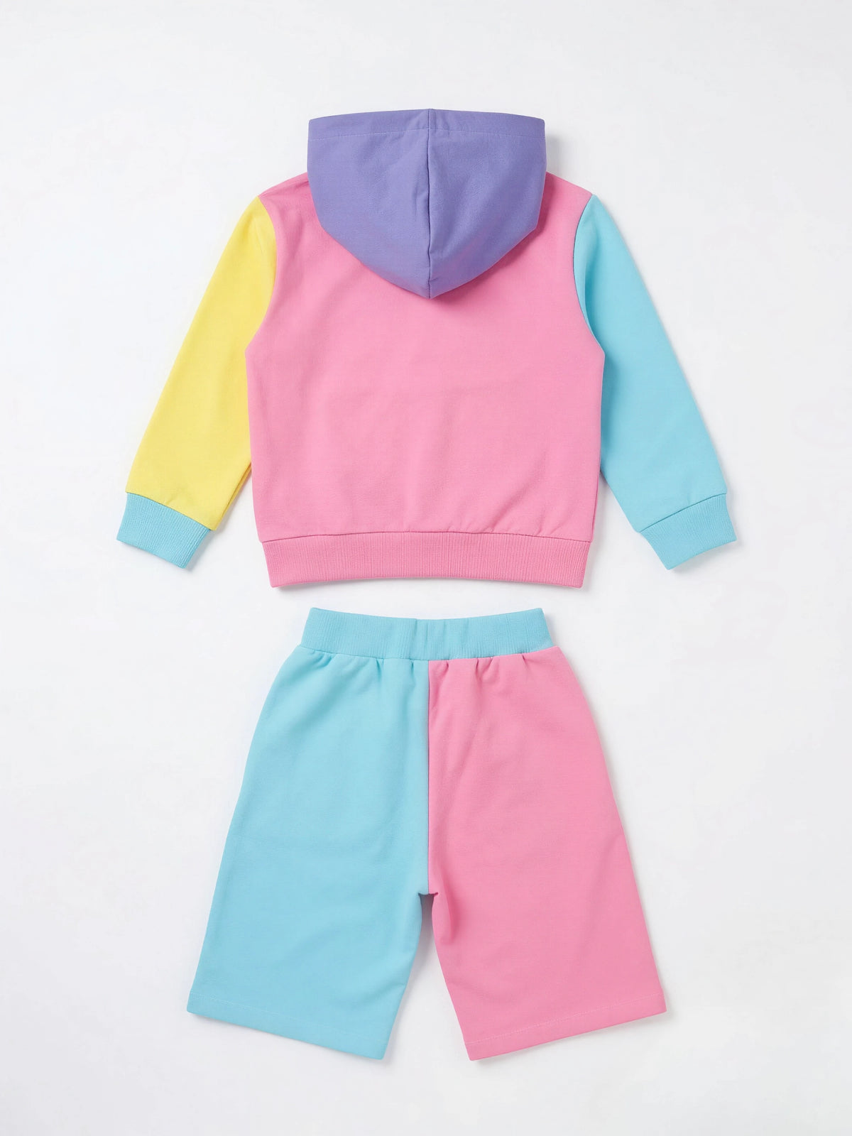 Pink Multi Colour Girls Coordinate Set Kids Casual Wear