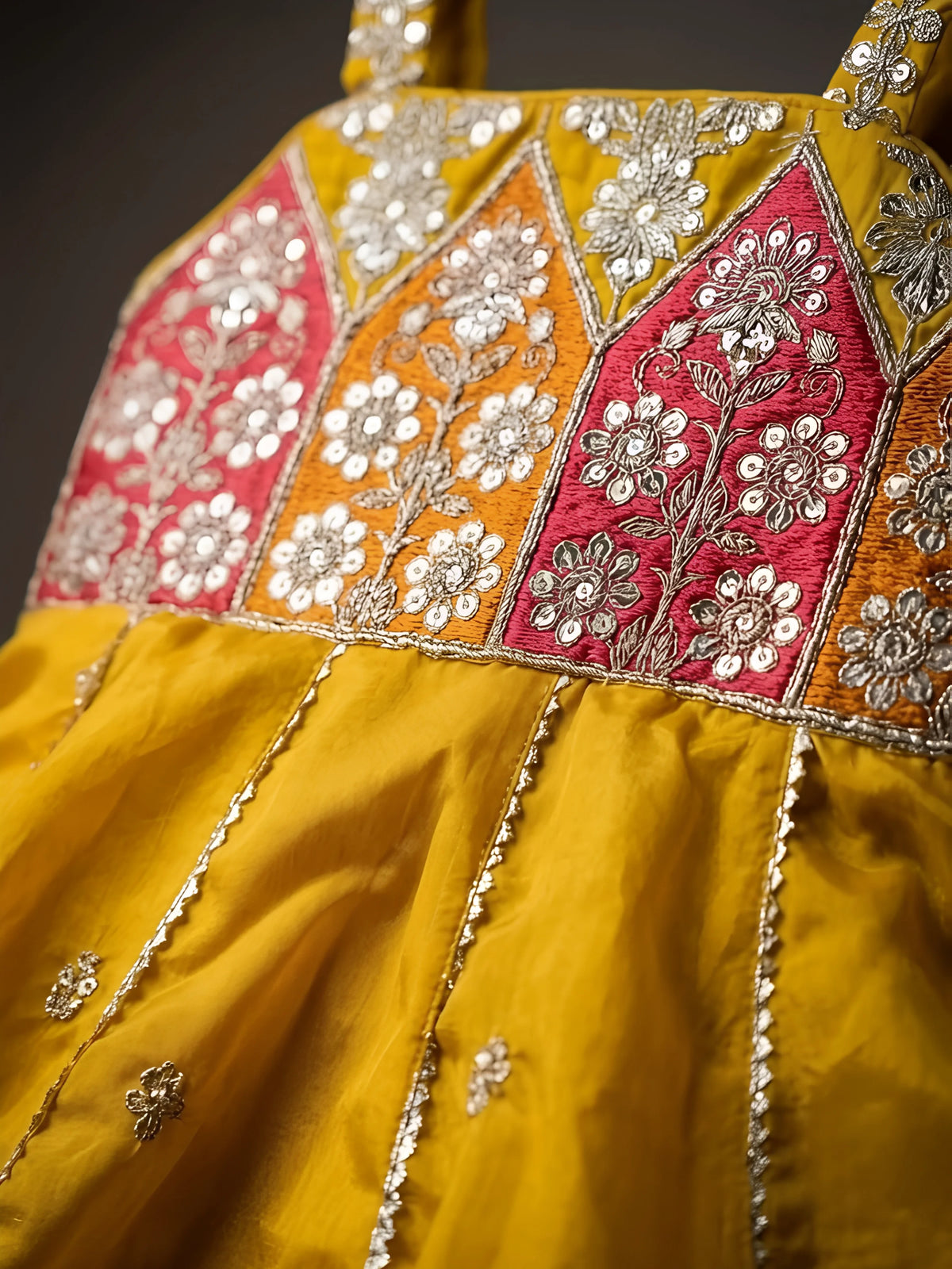 Yellow Embroidered Sharara Set Kids Ethnic Wear Festive.