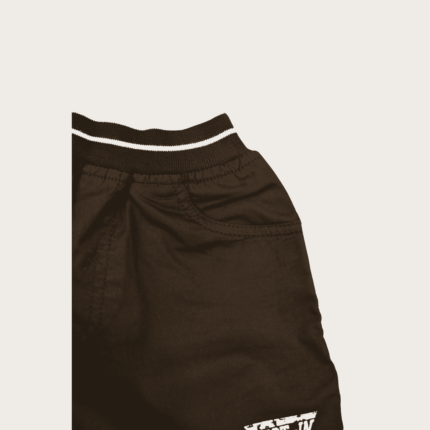 Boys Casual Plain Cotton Shorts Full Elastic - Black