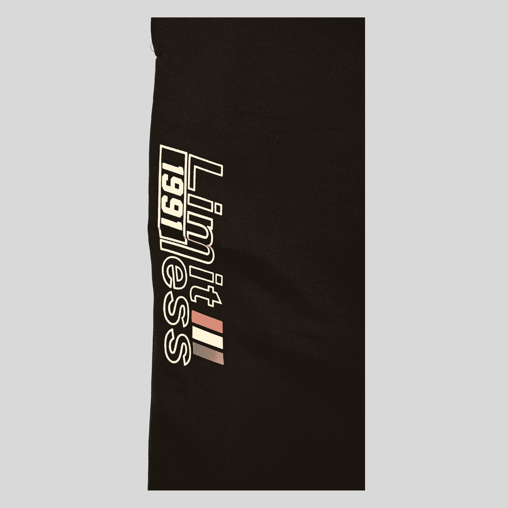 Boys Leisure Plain Rib Waist Track Pant With Rib - Black