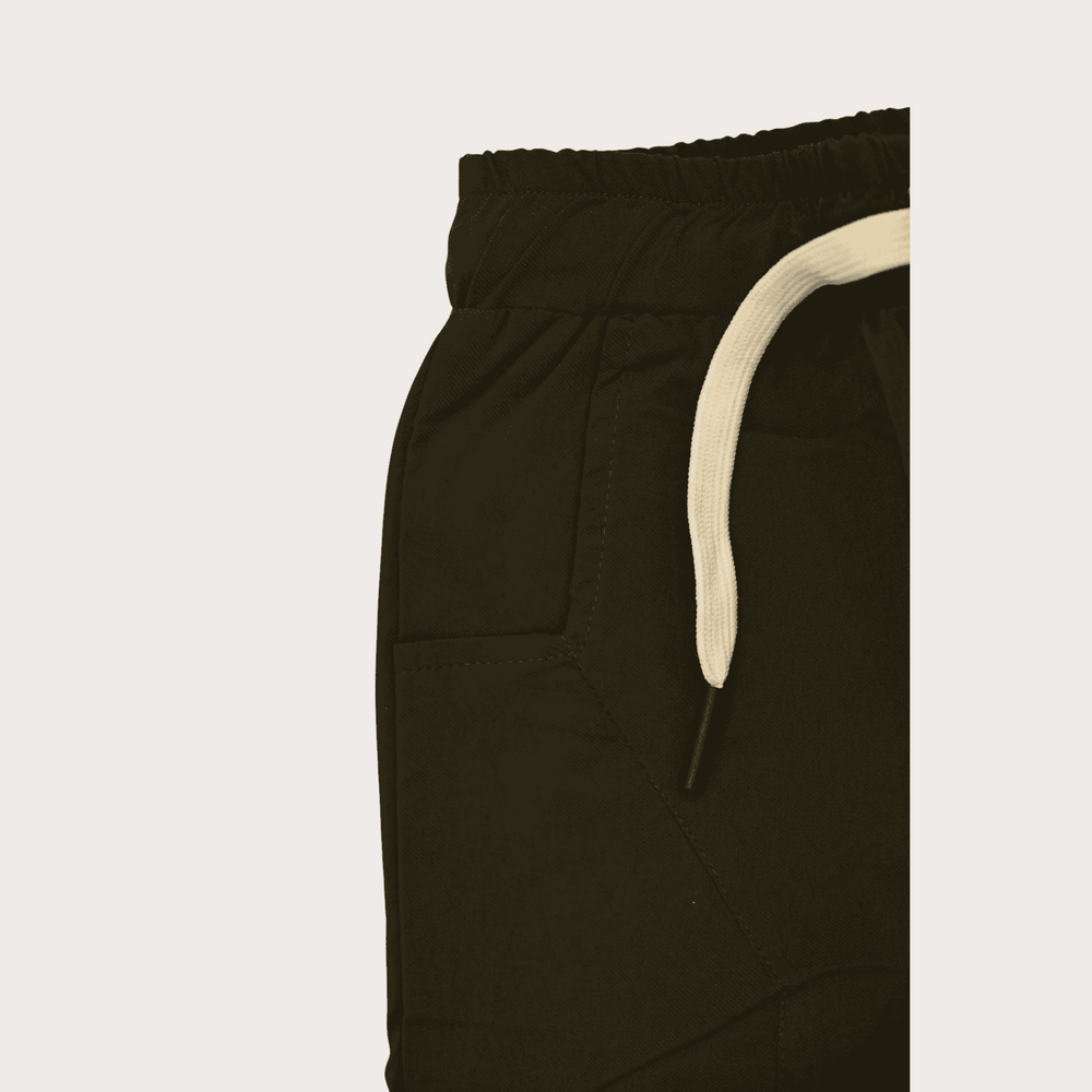 Boys Leisure Plain Rib Waist Track Pant W/O Rib - Green