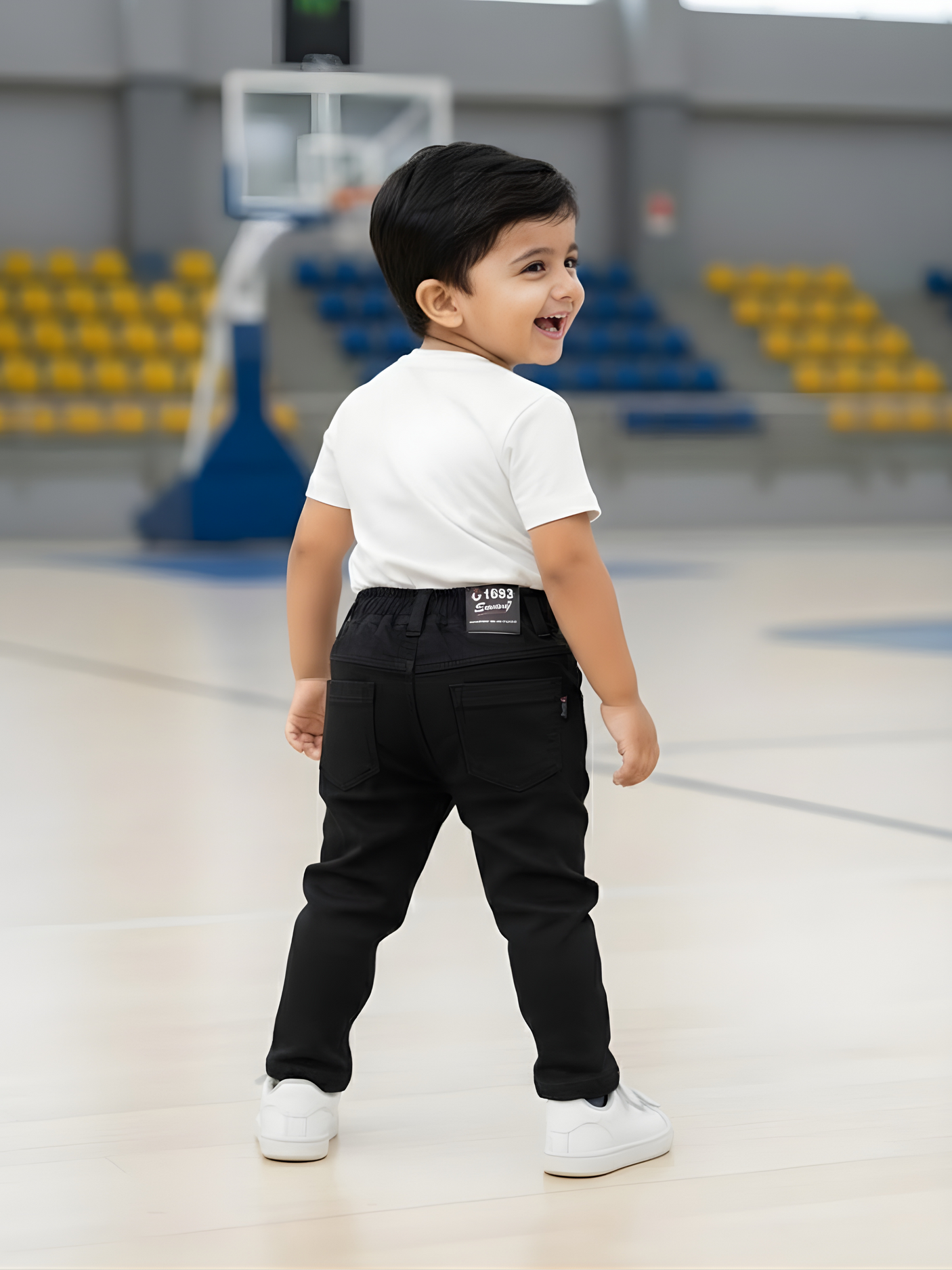 Boys Sleek Black Slim Fit Stretchable Jeans