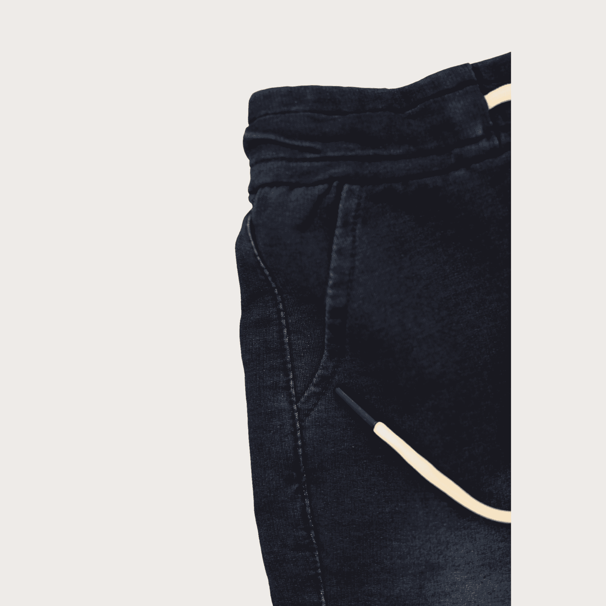 Boys Leisure G-6 Plain Elastic Waist Track Pant W/O Rib - D.Blue