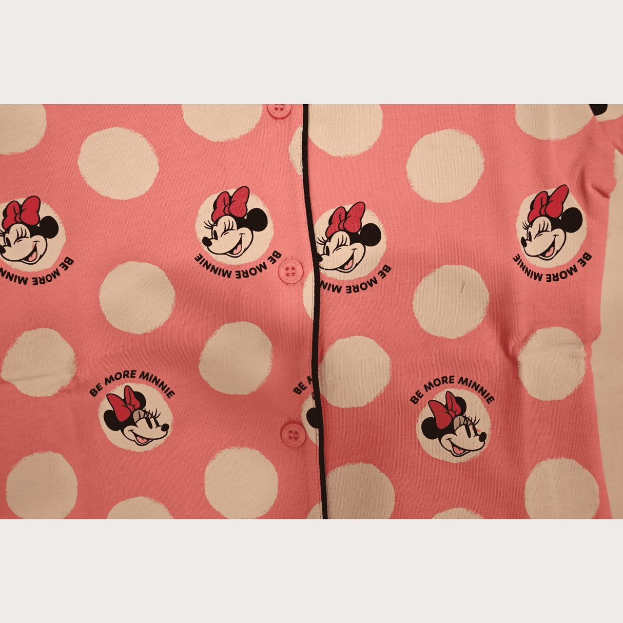 Girls Leisure Half Sleeves Front Open Night Suit - Pink