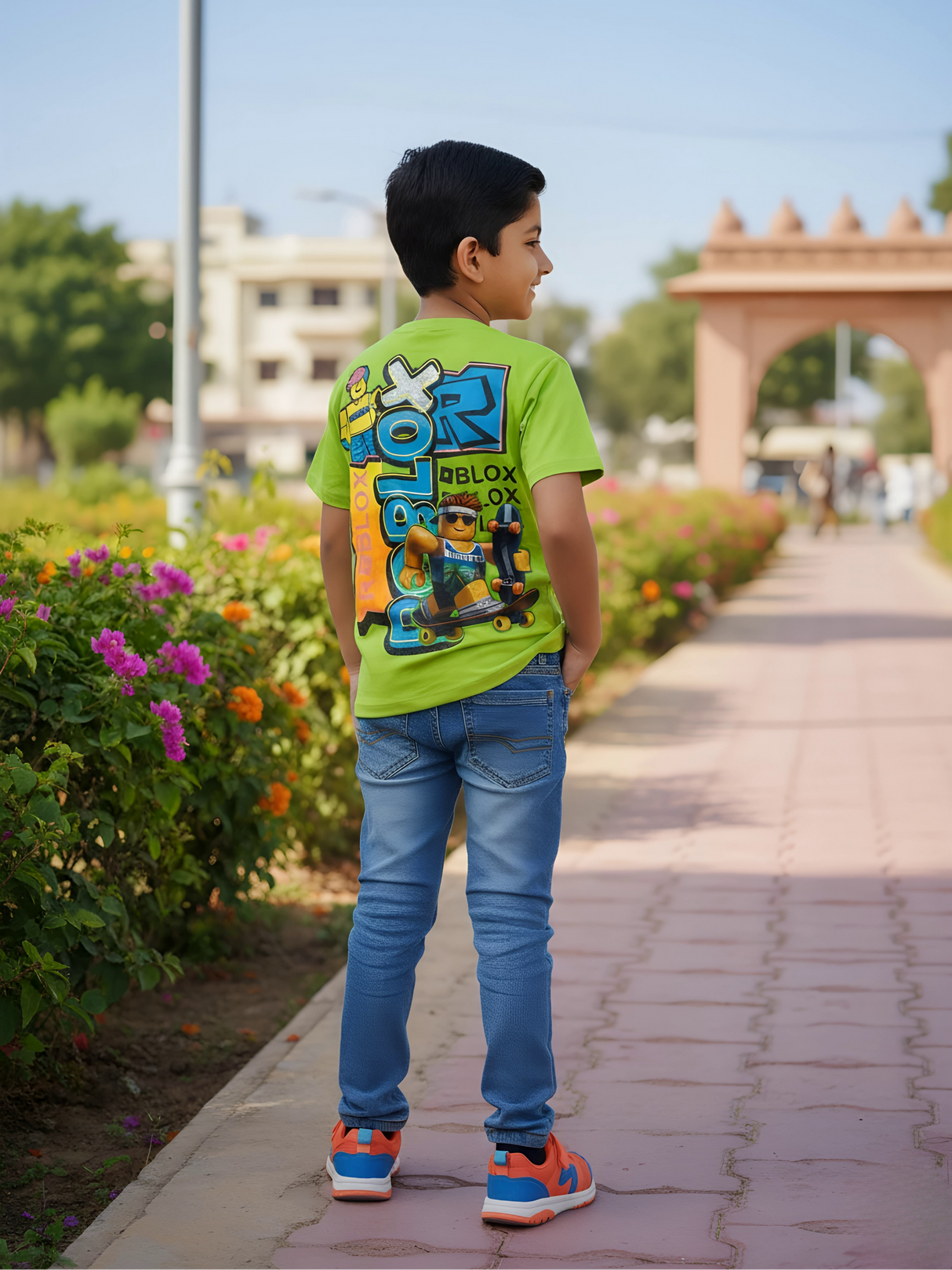 Boys' Lime Green "Gamer Hero" Graphic T-Shirt
