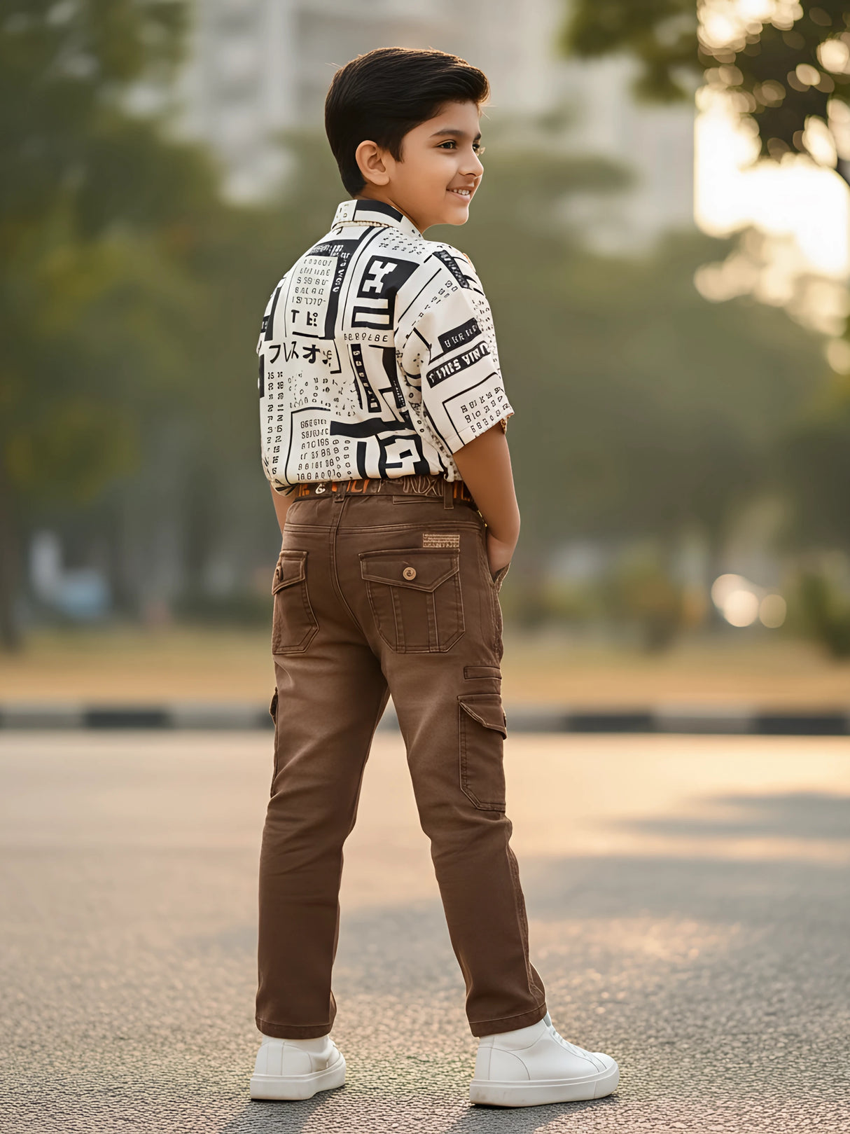 Boys' Urban Adventure Brown Cargo Pants