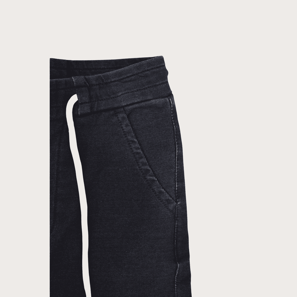 Boys Leisure Plain Rib Waist Track Pant W/O Rib - Navy Blue