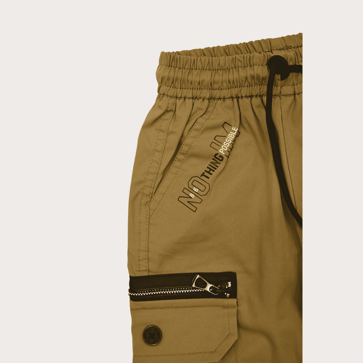 Boys Casual Fashion Cotton Joggers With Rib - P.Green