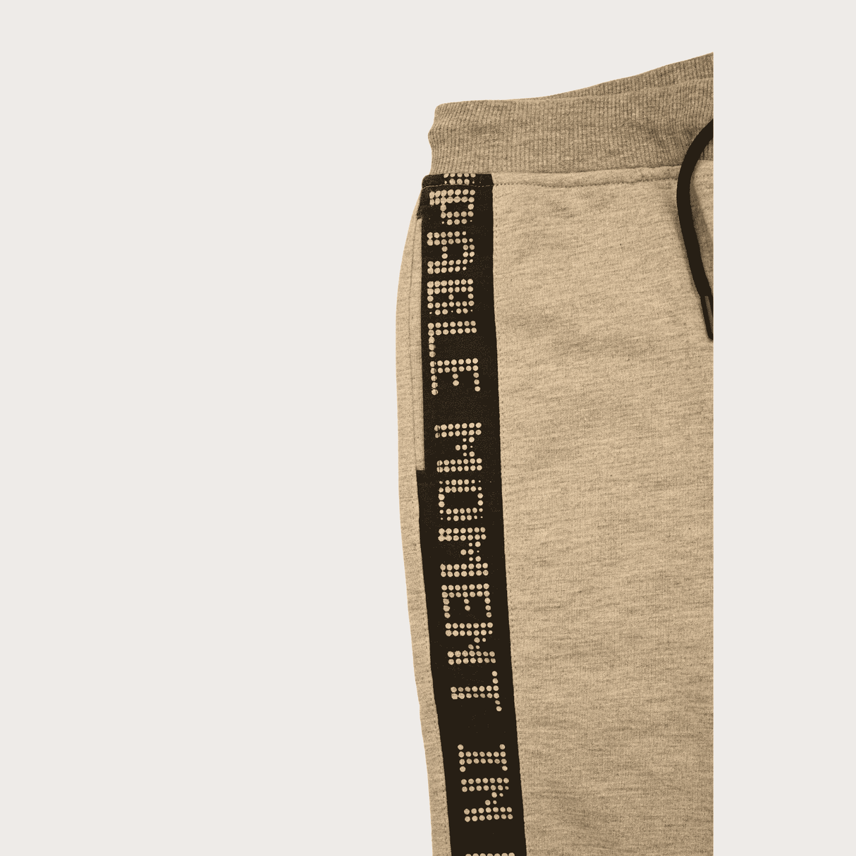 Boys Leisure Plain Elastic Waist Track Pant With Rib - L.Grey