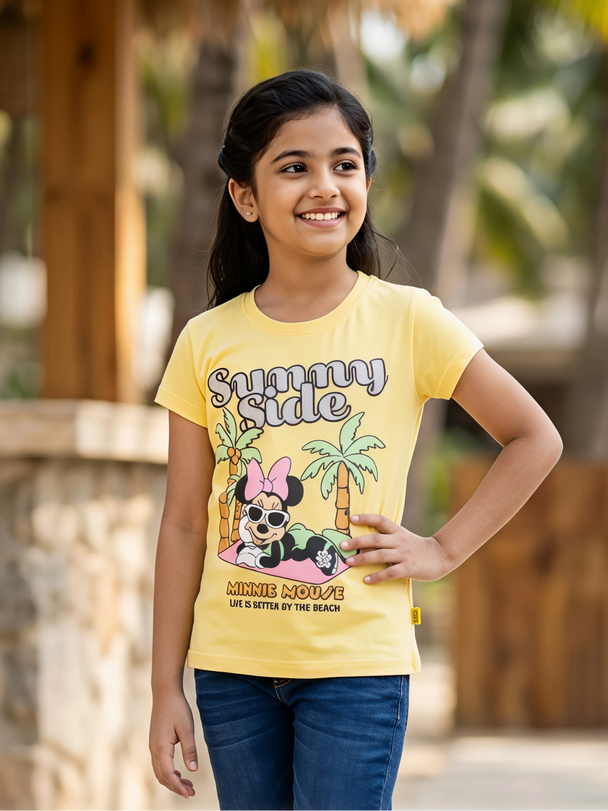 Minnie Mouse "Sunny Side" Graphic Print Top