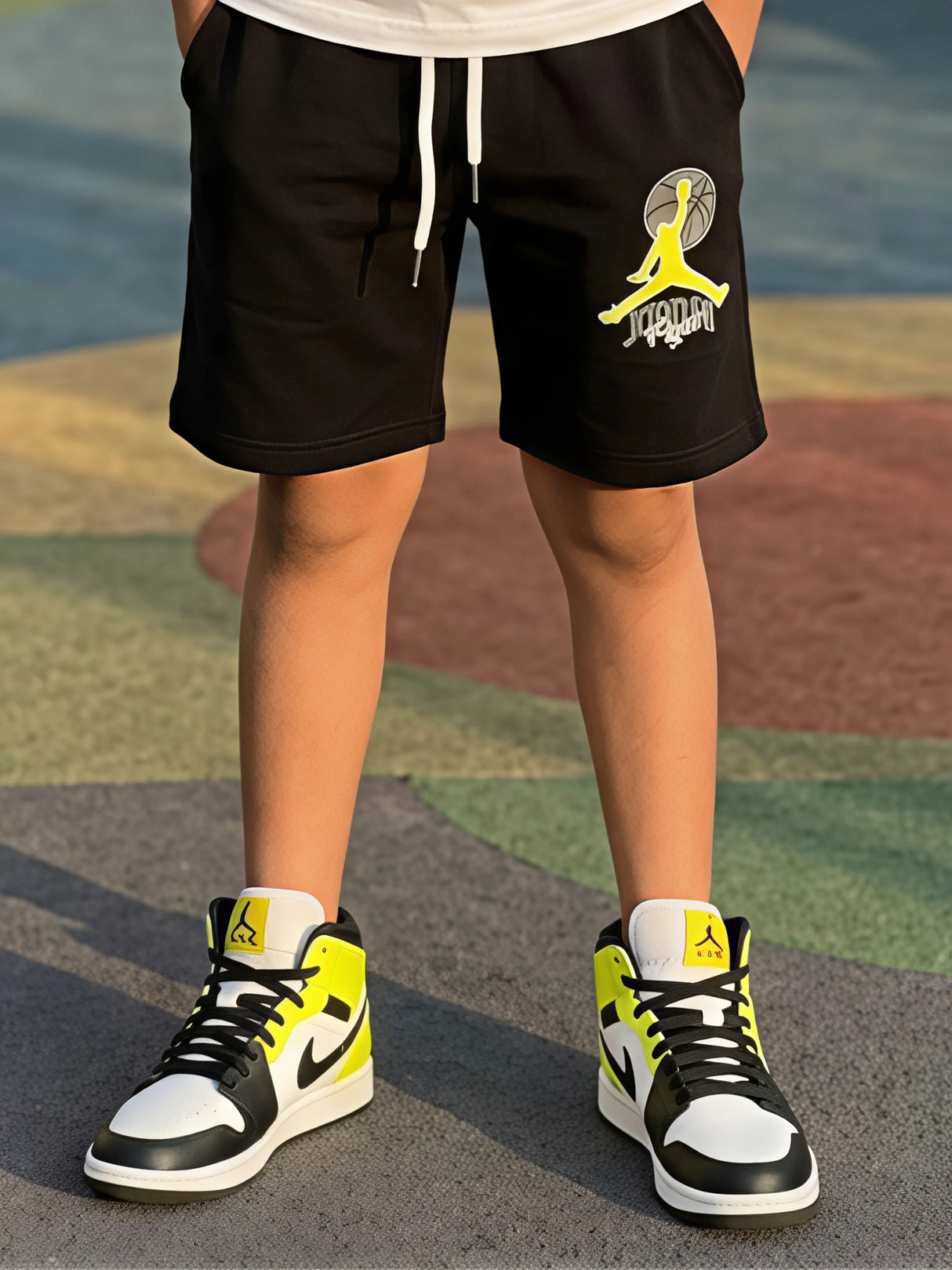 Boys Black Jordan Inspired Basketball Coordinate Set.
