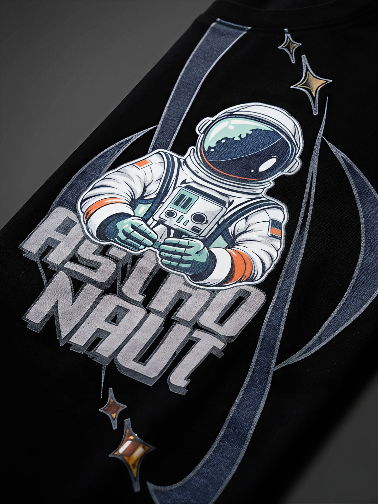 Boys Black Space Explorer Graphic T-Shirt