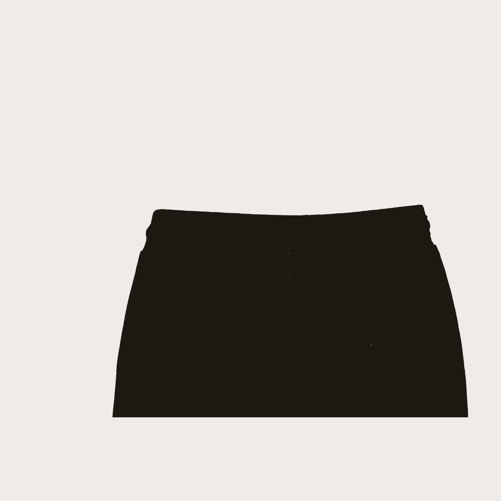 Boys Leisure Plain Rib Waist Track Pant W/O Rib - Black