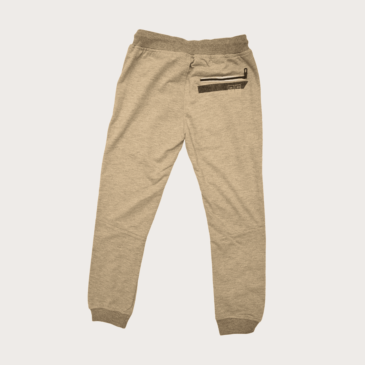 Boys Leisure Plain Elastic Waist Track Pant With Rib - L.Grey
