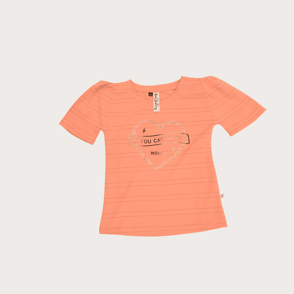 Girls Casual Printed Cotton Frocks - Orange