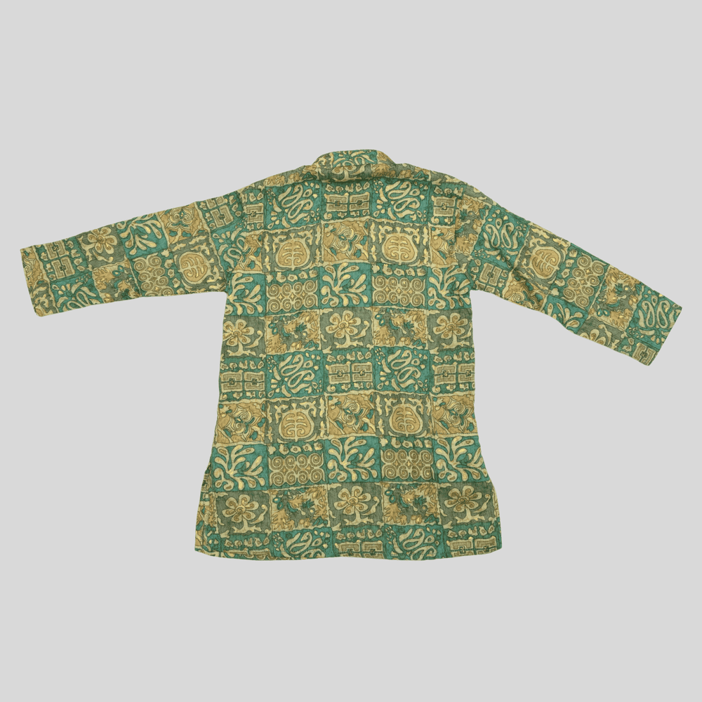 Boys Traditional Printed Chudidar Kurta Set - Green