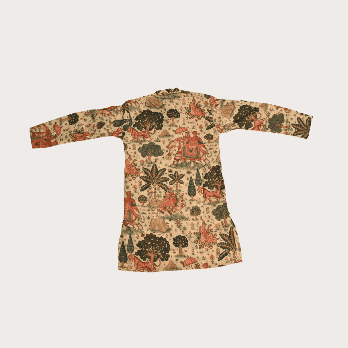 Boys Traditional Printed Chuddidar Kurta Set - Green