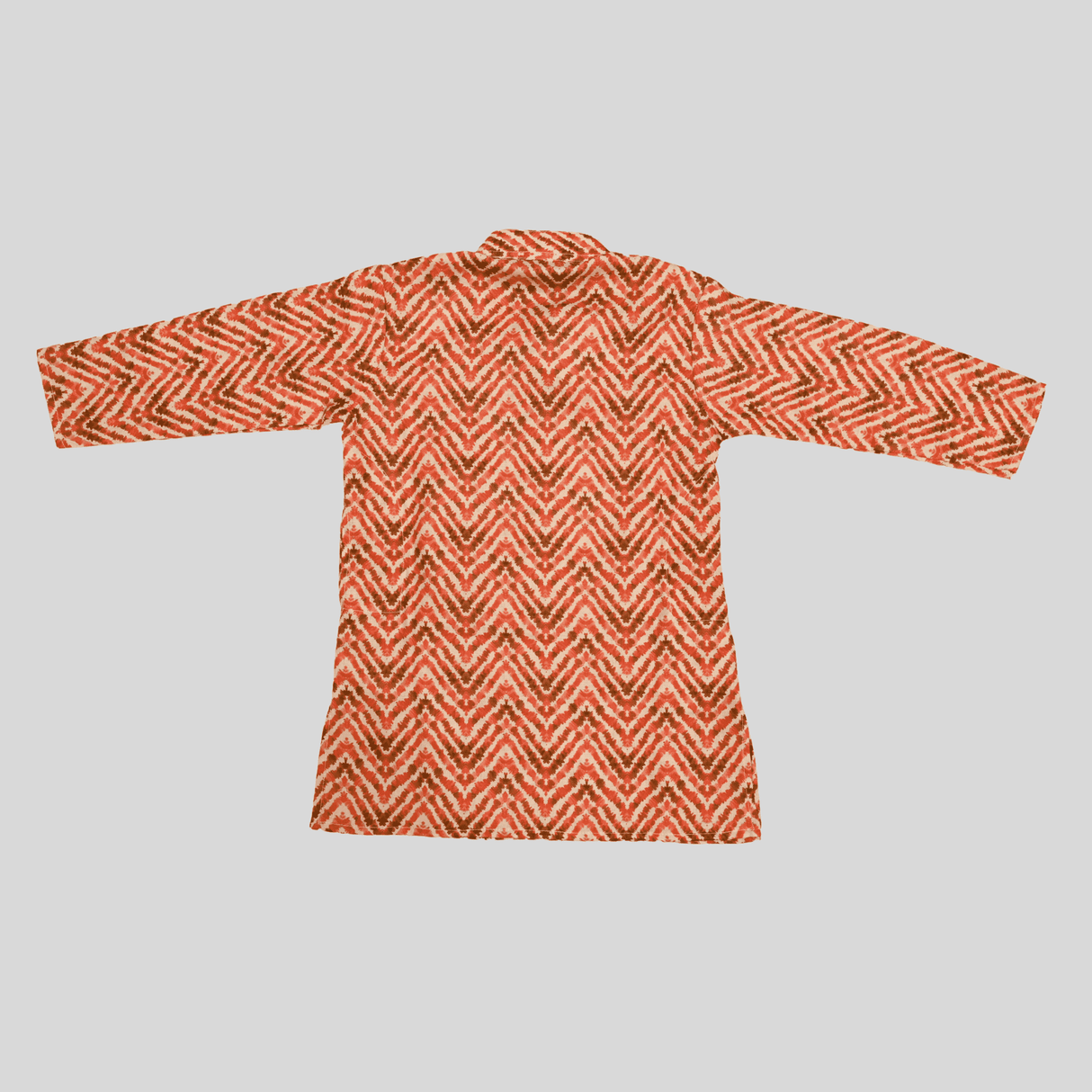 Boys Traditional Printed Chudidar Kurta Set - Red