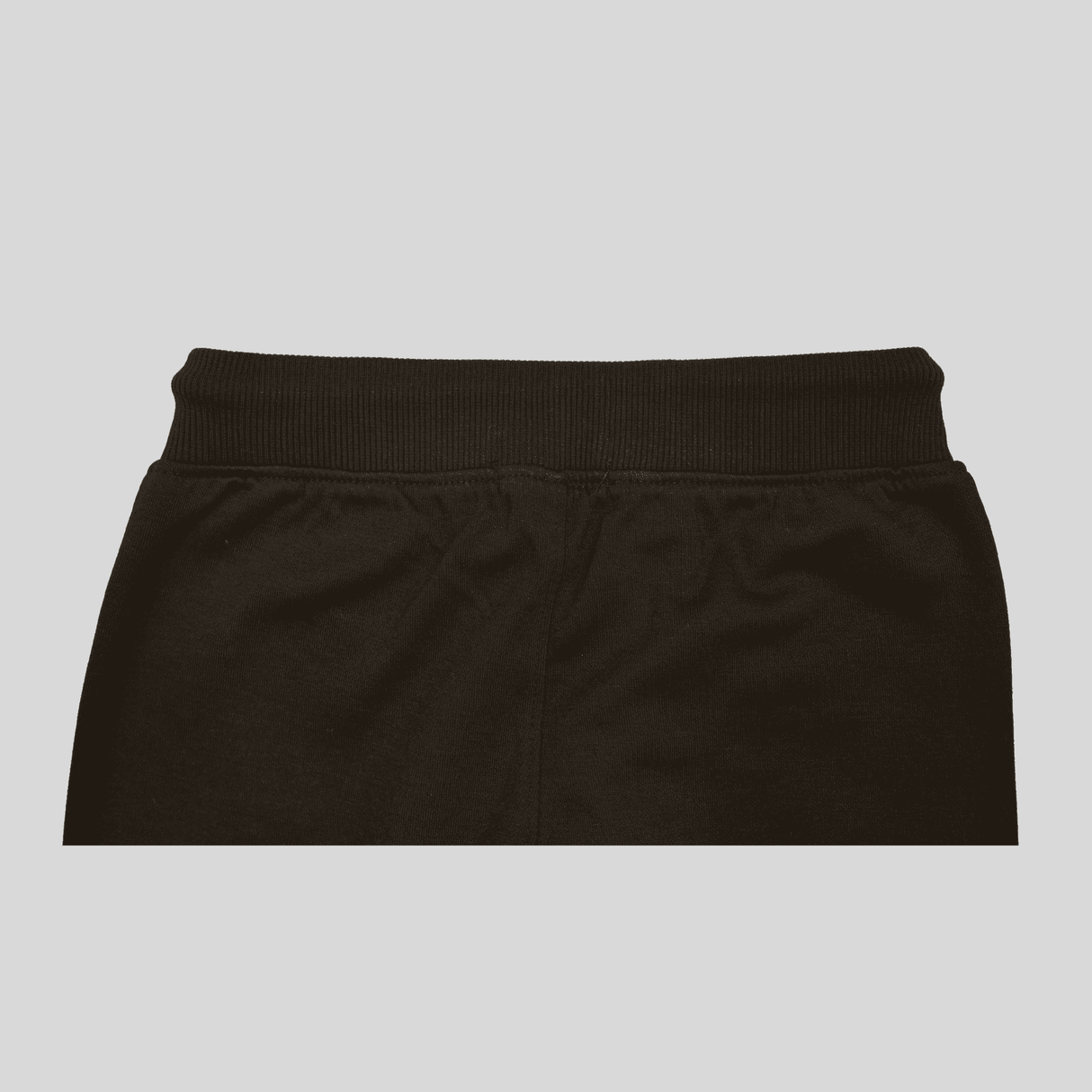 Boys Leisure Plain Elastic Waist Track Pant With Rib - Black