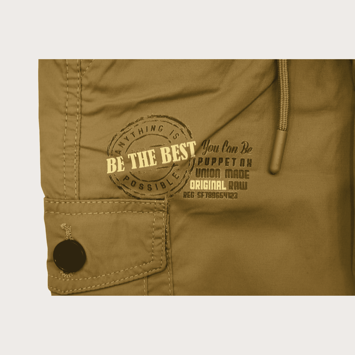 Boys Casual Plain Cotton Joggers With Rib - Green