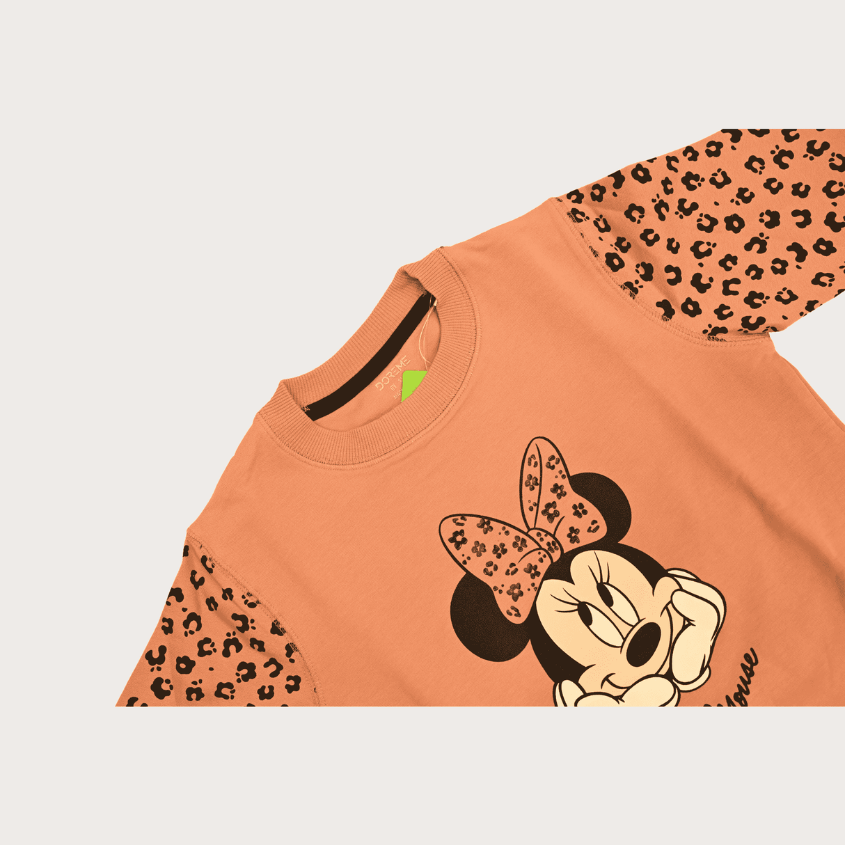 Girls Casual Printed Full Sleeves Track Pant Set - Peach