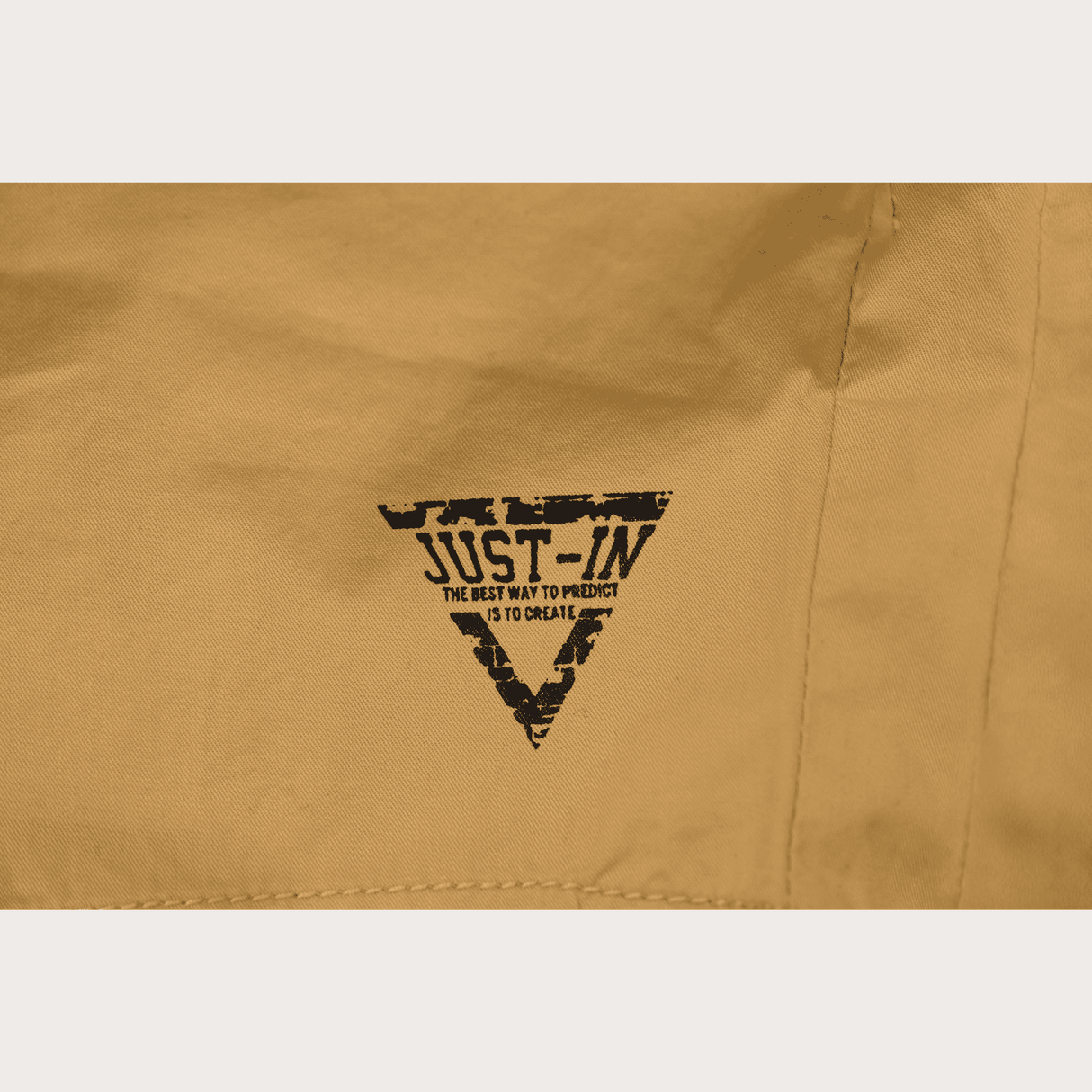 Boys Casual Plain Cotton Shorts Full Elastic - Fawn