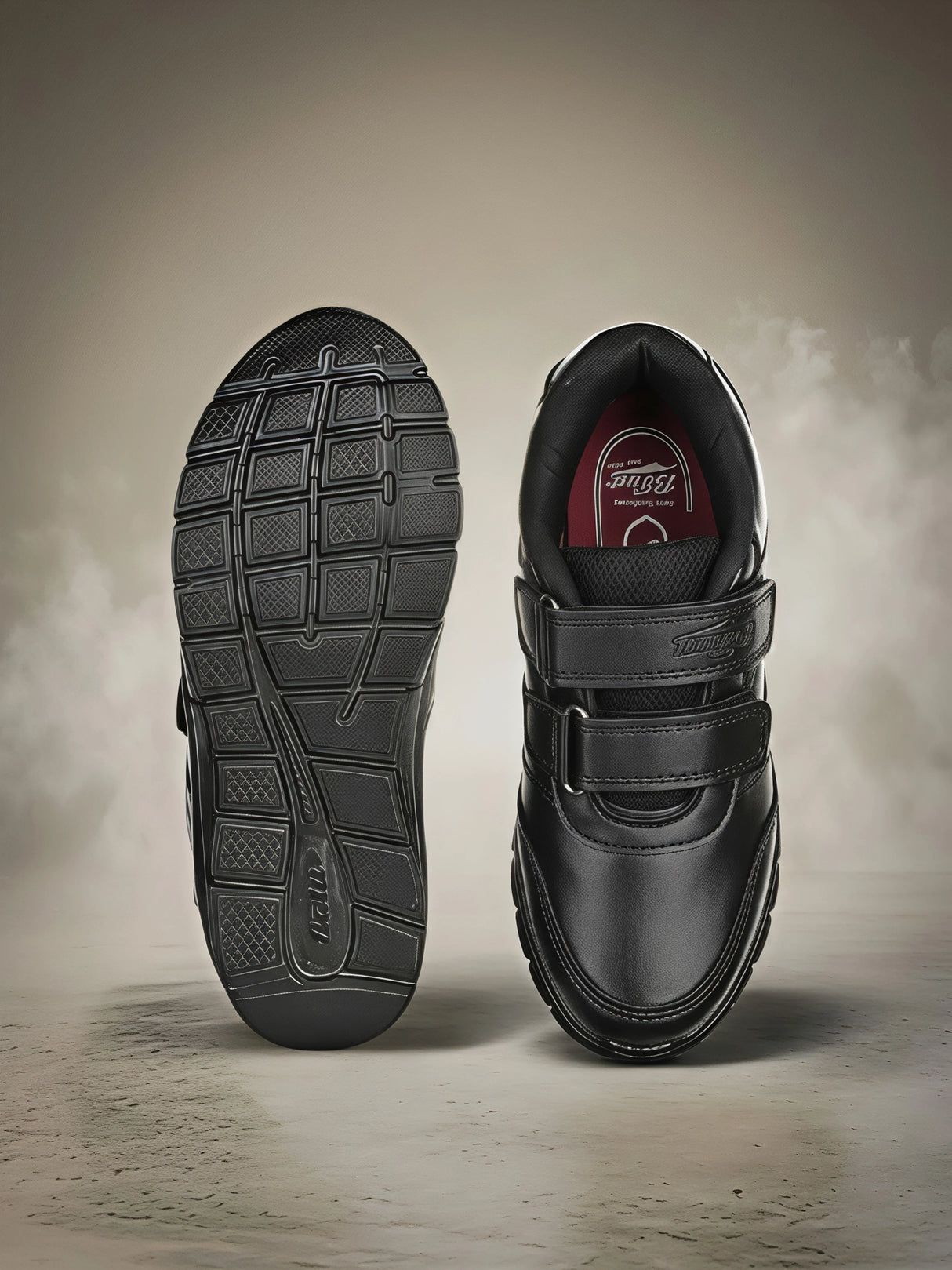 Bata Unisex Black Velcro School Shoes - Durable All-Day Comfort.