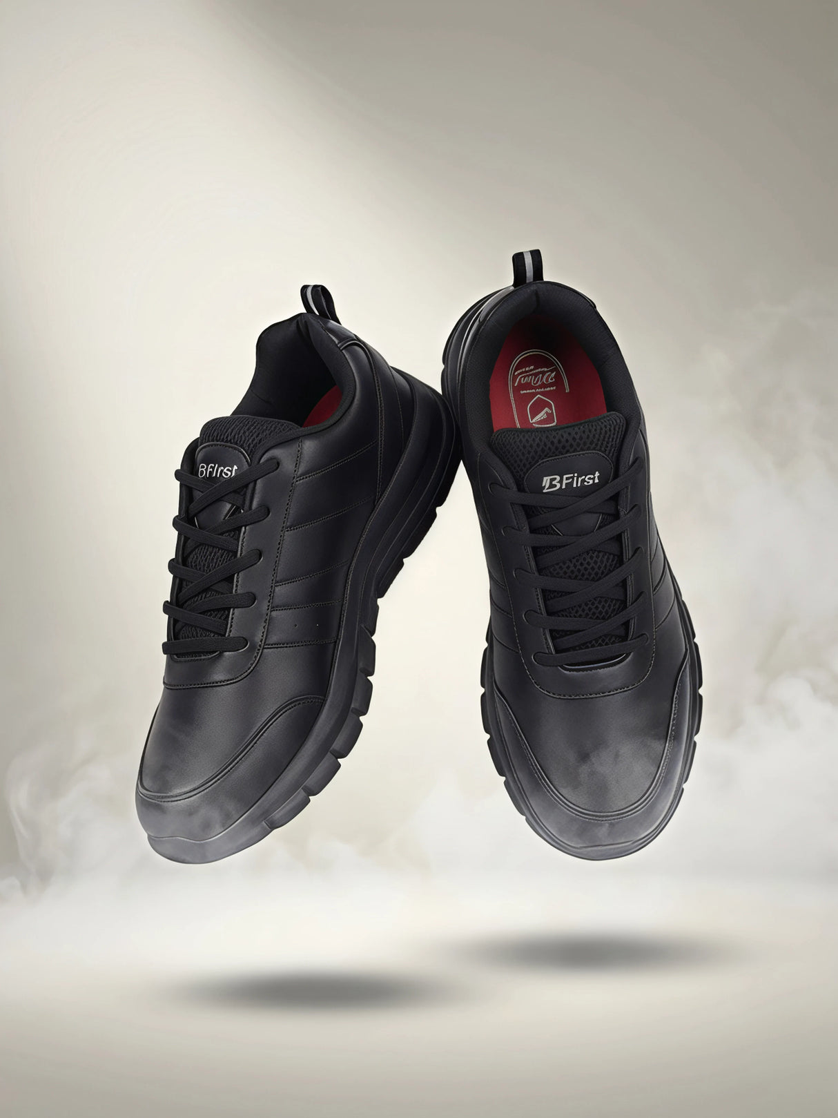 Bata B-First Unisex Black School Lace-Up Shoes.
