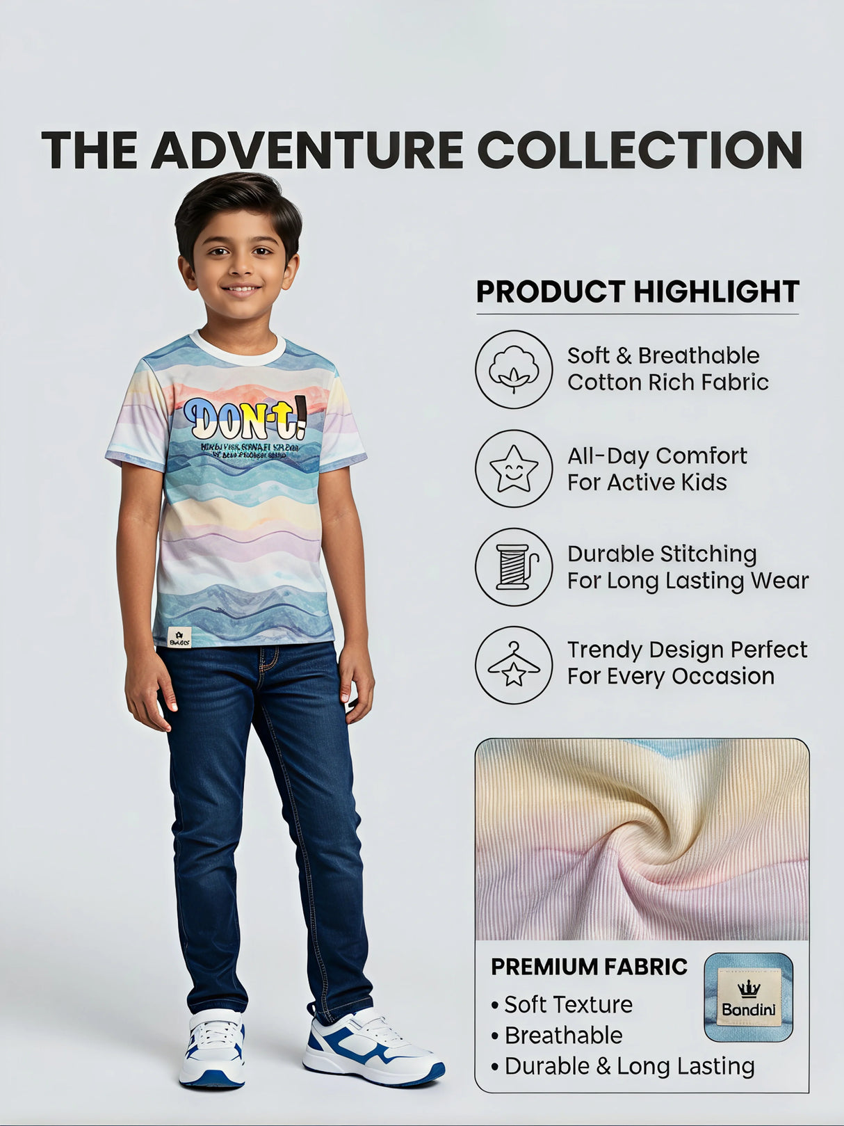 Boys Blue Graphic Print Crew Neck T-Shirt