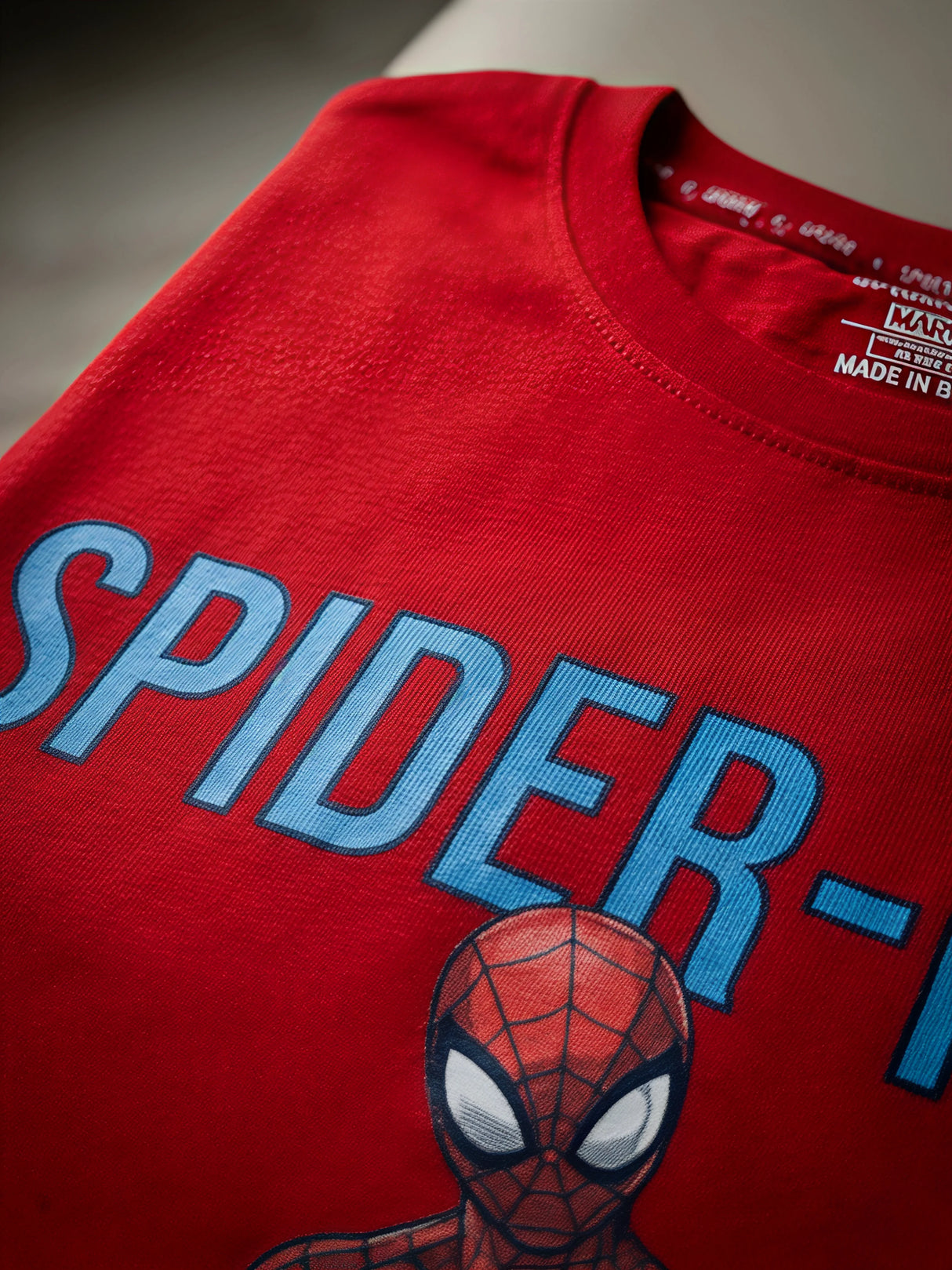 Boys Red Marvel Spider-Man Graphic Printed Crew Neck T-Shirt.