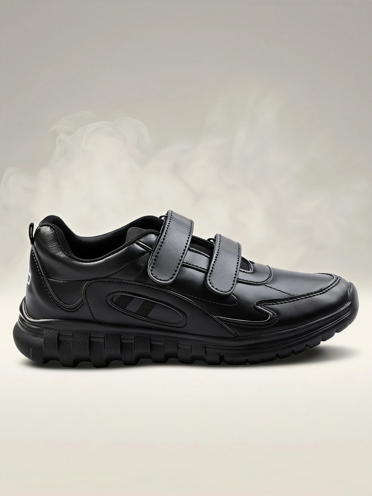 Liberty Force 10 Unisex Black Velcro School Shoes.