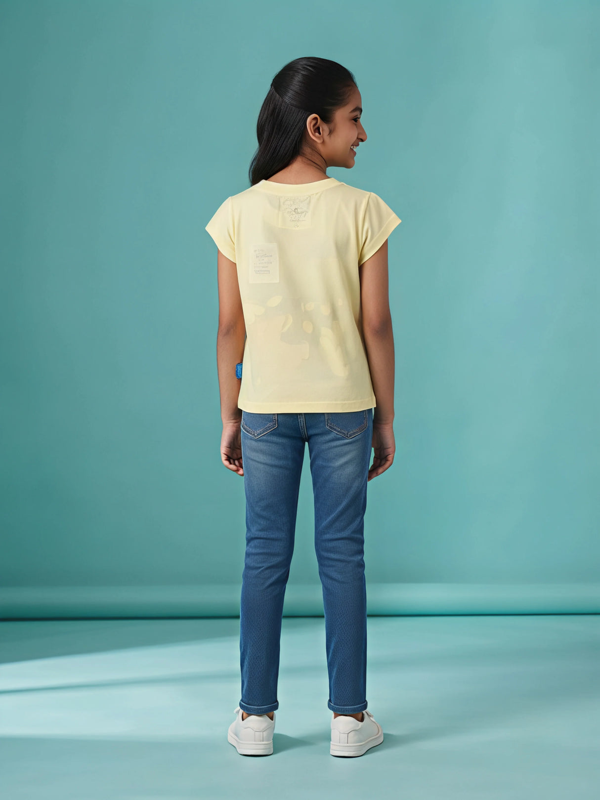 Girls Yellow Minnie Mouse Print T-Shirt