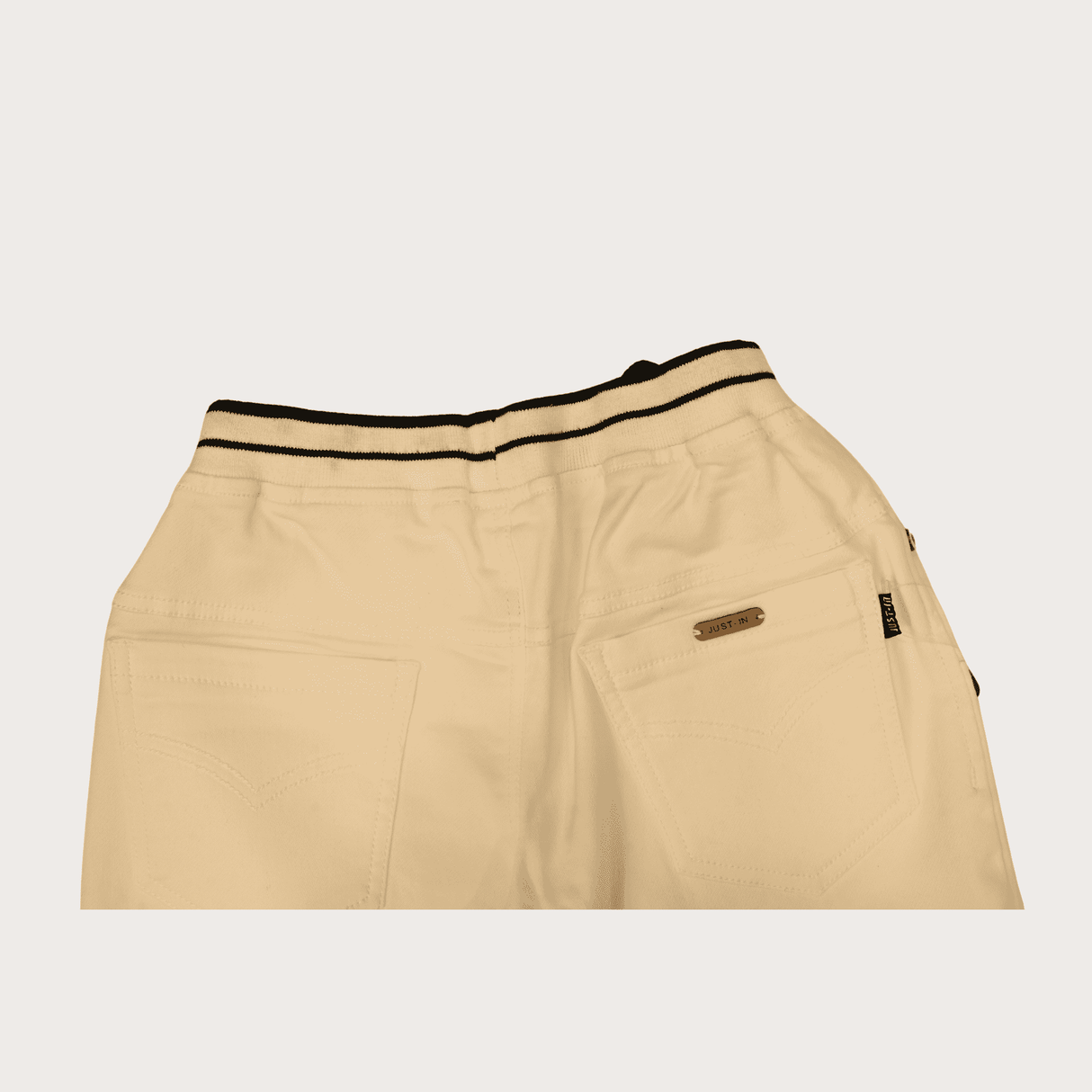 Boys Casual Plain Cotton Jamaican Full Elastic - White