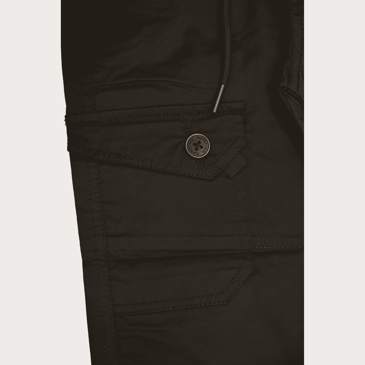 Boys Casual Plain Cotton Joggers With Rib - Black