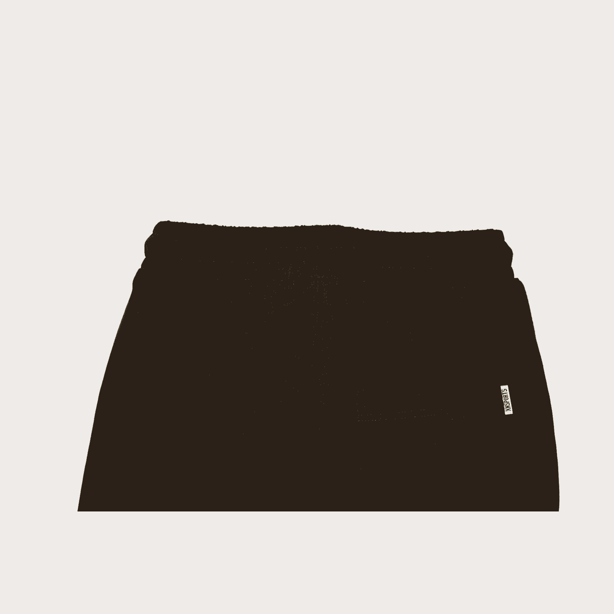 Boys Leisure Plain Elastic Waist Track Pant With Rib - Black.