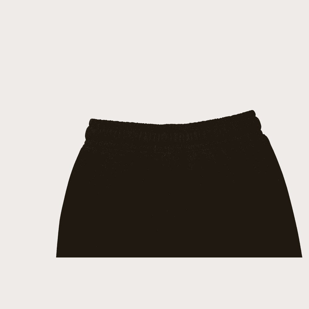 Boys Leisure Plain Rib Waist Track Pant W/O Rib - Black