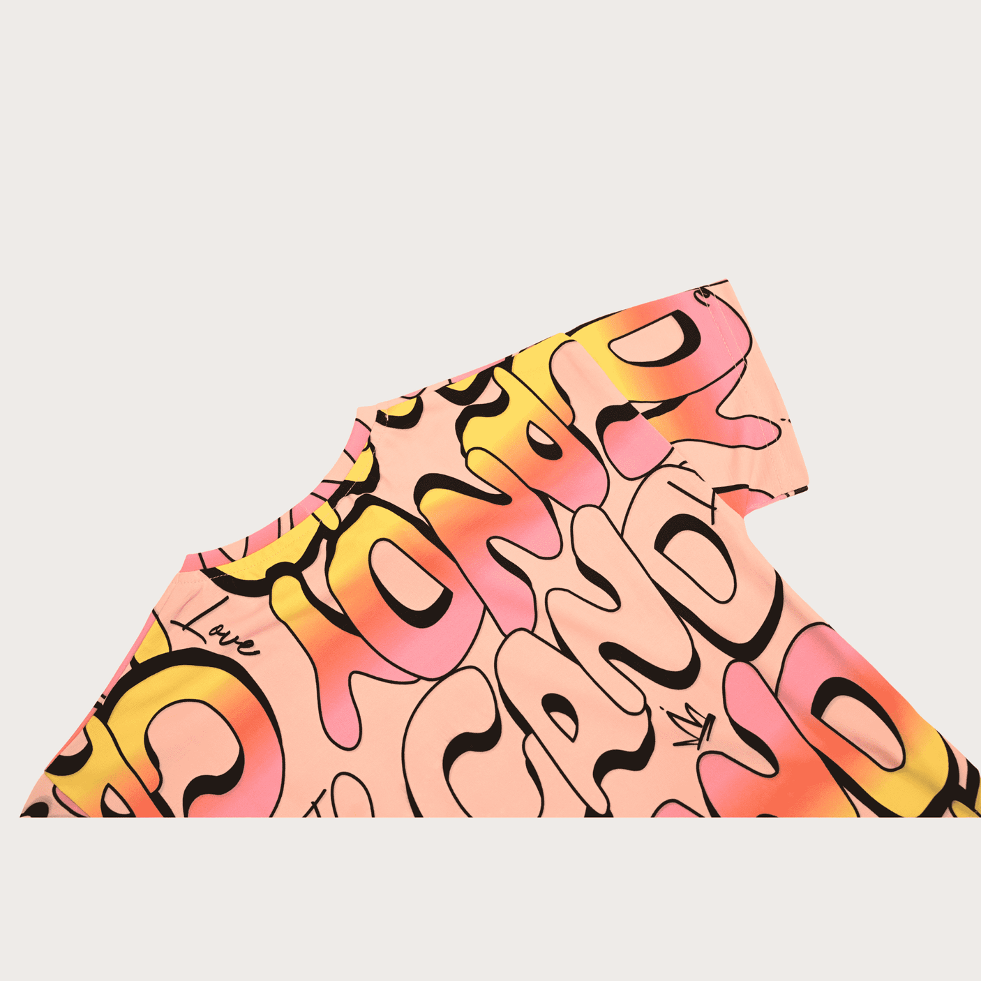 Girls Casual Half Sleeves Printed Crop Top - Pink