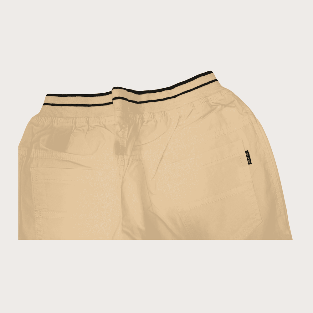 Boys Casual Plain Cotton Jamaican Full Elastic - White