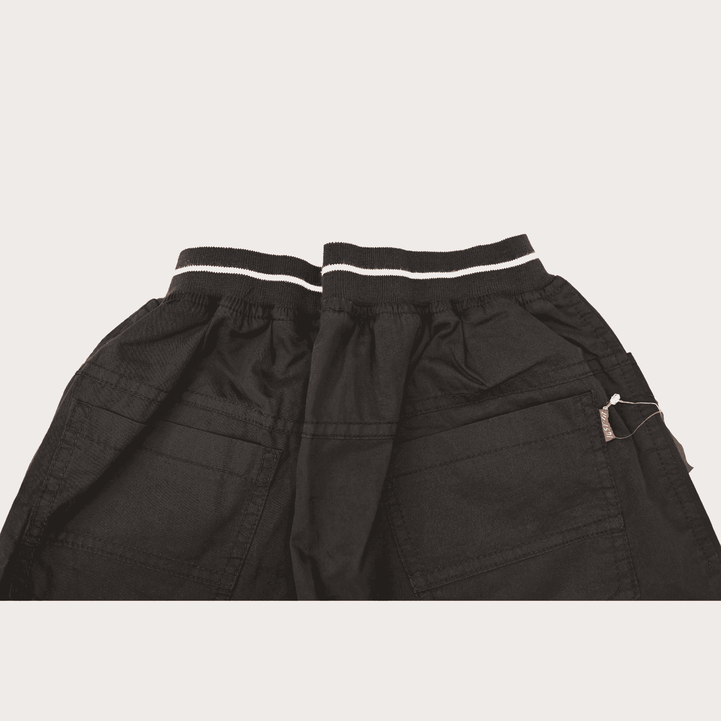 Boys Casual Plain Cotton Shorts Full Elastic - Navy Blue