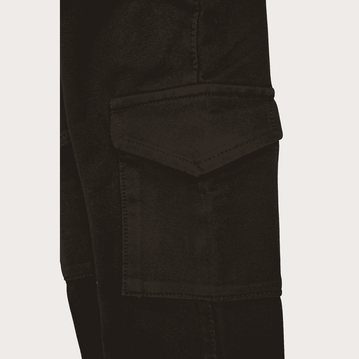 Boys Casual With Rib Jeans Joggers Full Elastic - Black