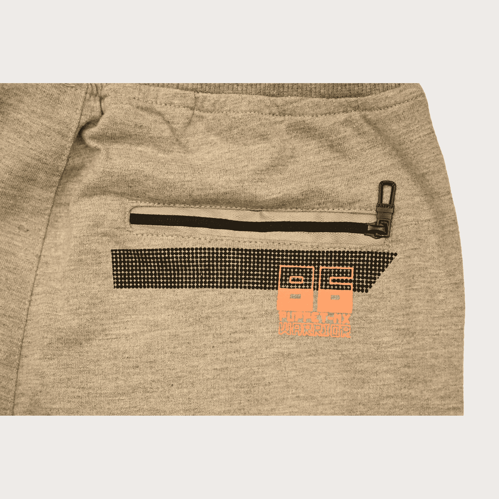 Boys Leisure Plain Elastic Waist Track Pant With Rib - L.Grey